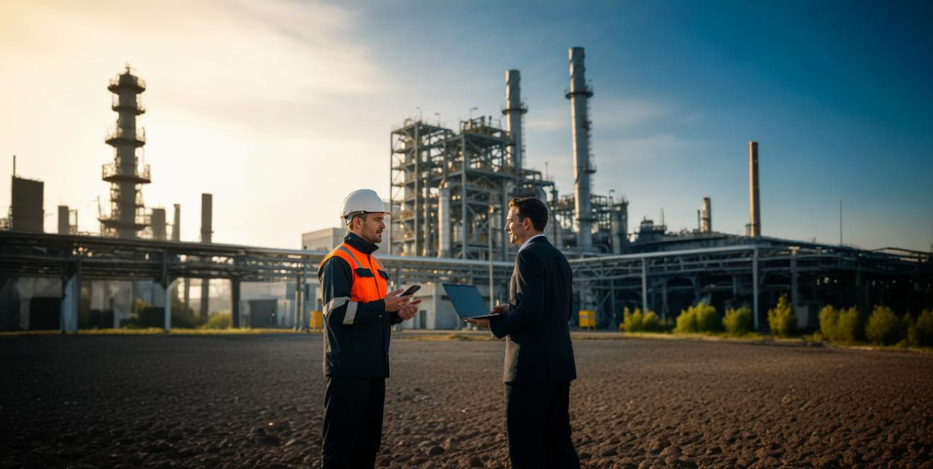 Consultores em uma operação industrial