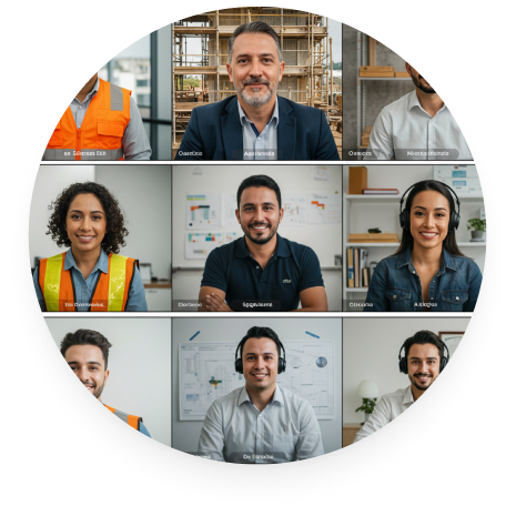 Equipe em consultoria para transformação digital